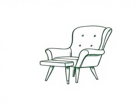 Photo of free Arm chair with foot stool (Warley HX2) #1