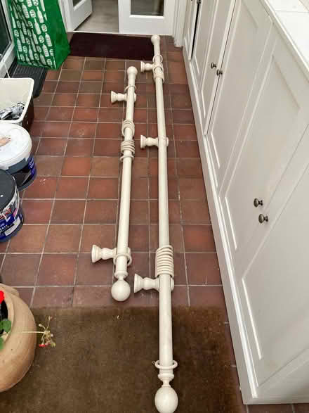 Photo of free Pair of wooden curtain poles (New Marston OX3) #1