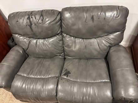 Photo of free blue/grey electric 2 seat recliner (Fredericksburg Lafayette blvd) #2