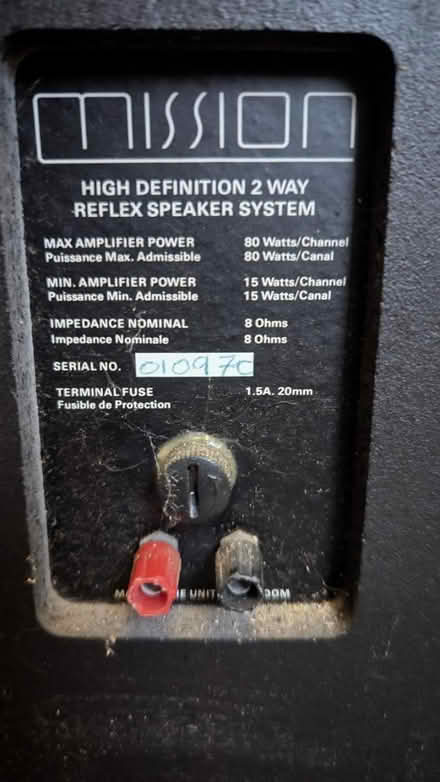 Photo of free MISSION speakers for repair (OX25 Steeple Aston) #4