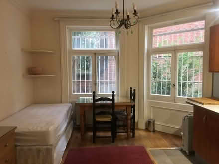 Photo of free single divan bed with mattress (Rosary Gardens SW7) #1