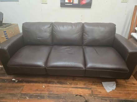 Photo of free Sofa Bed - Leather (Richmond) #1