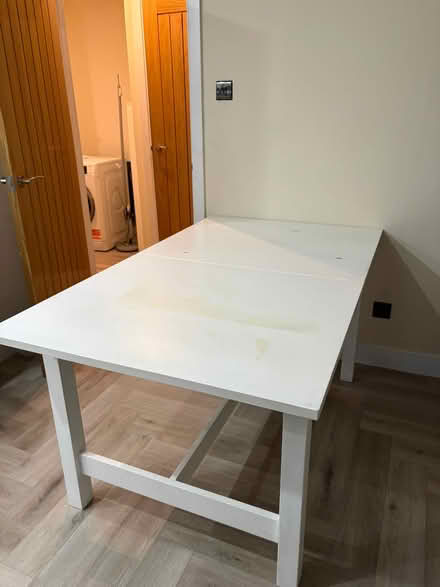 Photo of free White ikea 8-10 person extendable table (Disraeli HP13) #1