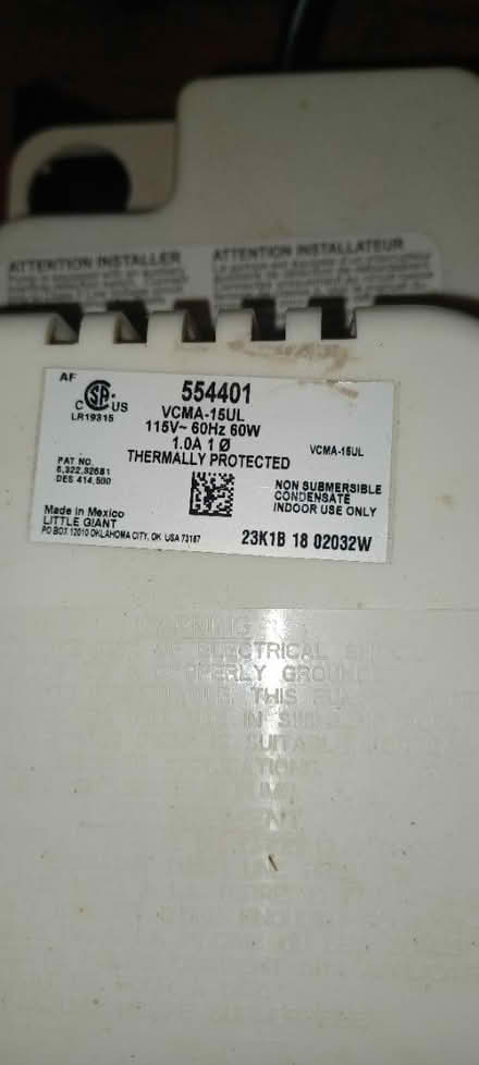 Photo of free HVAC condensate pump (Carlington) #2