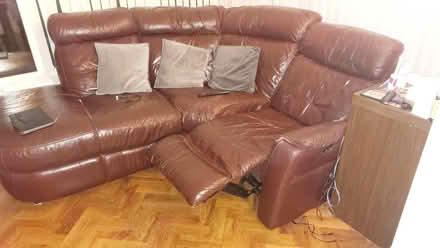 Photo of free Leather reclining corner sofa (Ranmoor S10) #1