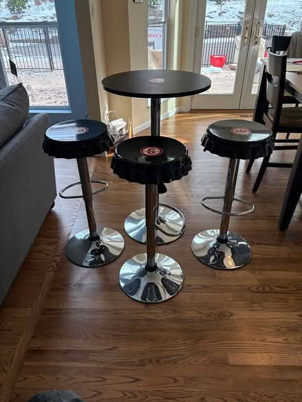 Photo of free Stand up table with 3 bar chairs (Watson and Sappington) #1