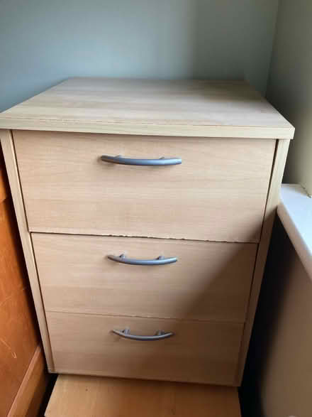 Photo of free Three drawer bedside table (Bradley Stoke) #1