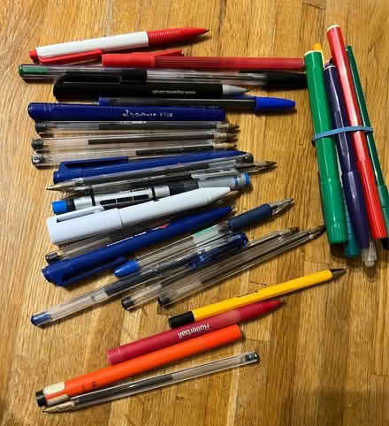 Photo of free Assorted biros, pens and a few felt pens (Jersey Farm AL4) #1