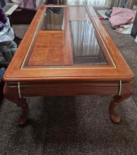 Photo of free Solid wood & glass coffee table (Sudden OL11) #1