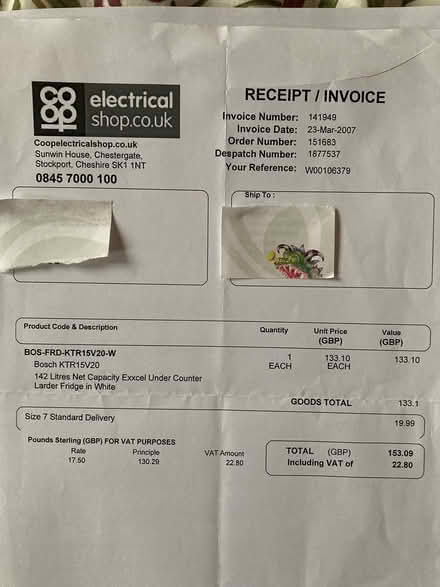 Photo of free Bosch Fridge (Cranbrook TN17) #4