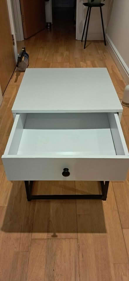 Photo of free White bedside table with drawer (EN5) #2