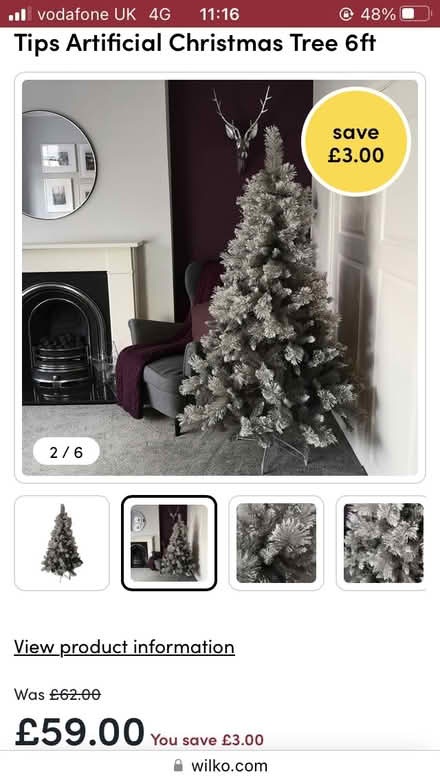 Photo of free 6ft snowy pine Christmas tree (Redditch B98) #1