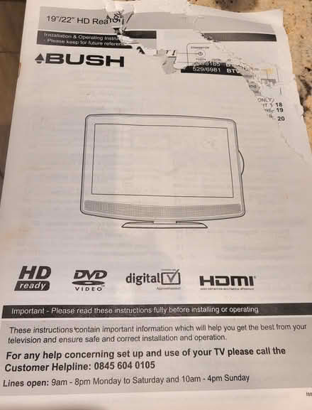 Photo of free Bush 19" HD TV (Thatcham RG19) #3