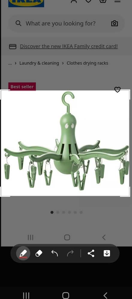 Photo of free hanging 16 peg dryer (Moseley B13) #1