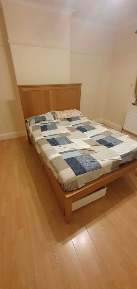 Photo of free Double bed with mattress and under bed storage (Sun In The Sands Roundabout SE3) #1