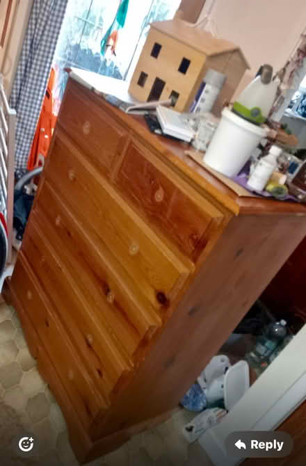 Photo of free Pine chest of drawers (Copthorne SY3) #1