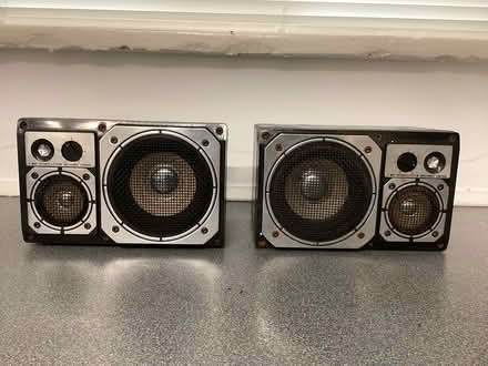 Photo of free Pair small audio speakers (High Wycombe HP13, Amersham Rd) #1