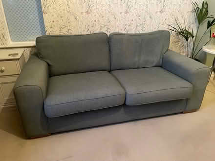 Photo of free Light blue sofa (Melksham SN12 6EA) #1