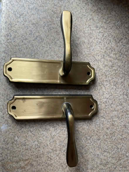 Photo of free "Antique brass" indoor door handles (Ravensmoor CW5) #1