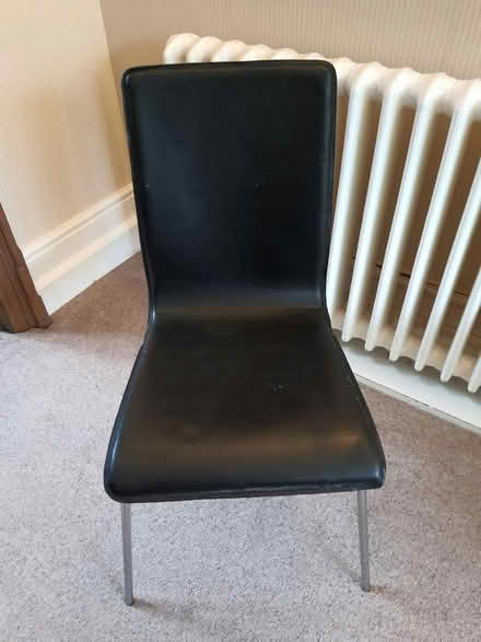 Photo of free Leather & chrome chair (Stroud central) #1