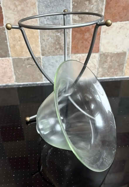 Photo of free Glass bowl with stand. 11 inches high 9.5 inch diameter (Fareham PO16) #1