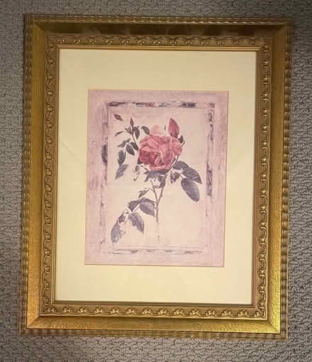 Photo of free Two framed flower prints (Alta vista / riverside) #1