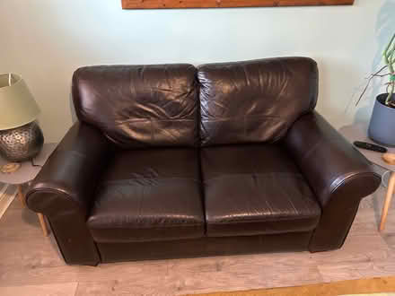 Photo of free Leather sofa (ST5 .. Silverdale ..) #4