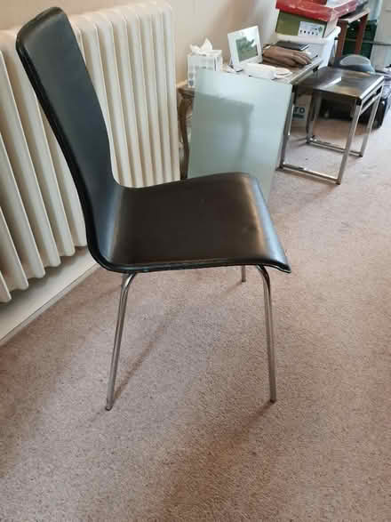 Photo of free Leather & chrome chair (Stroud central) #2