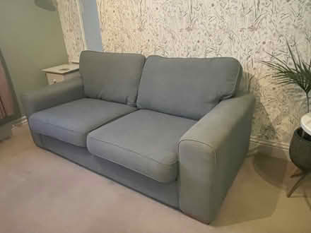 Photo of free Light blue sofa (Melksham SN12 6EA) #2
