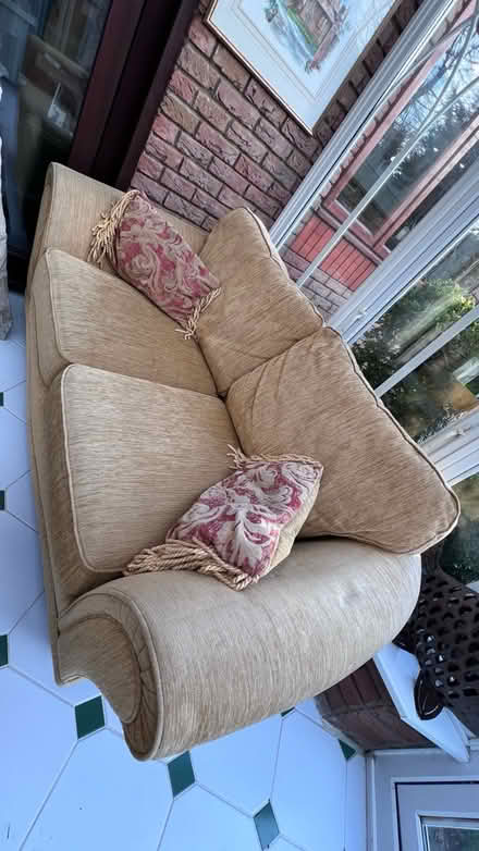 Photo of free Two settees and footstool (Colchester CO4) #3