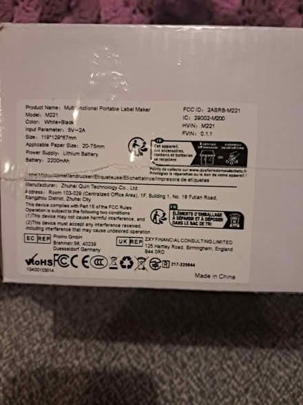 Photo of free Label maker NEW (Weybridge KT13) #2