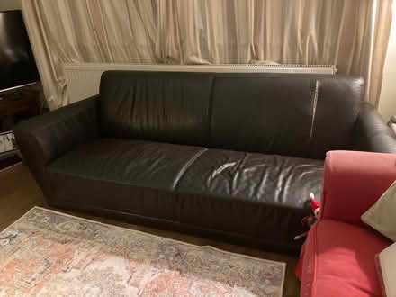 Photo of free Leather Couch (Stillorgan) #1