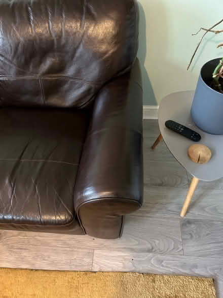 Photo of free Leather sofa (ST5 .. Silverdale ..) #3