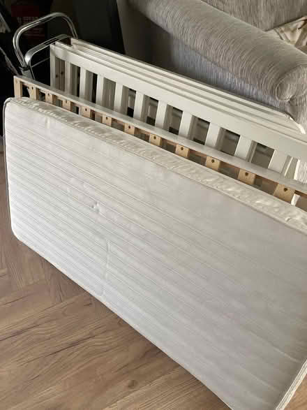 Photo of free Cot with brand new mattress (Woodside) #1