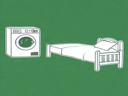 Photo of Washing machine, single bed and microwave (Fishwick PR1) #1