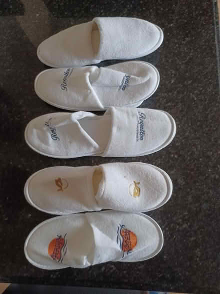 Photo of free Five pairs of hotel slippers (Woodley RG5) #1