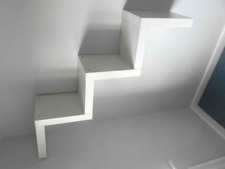 Photo of free ZIG-ZAG WHITE SHELVING (weekend job?) (Waverton CH3) #1