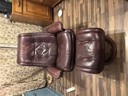 Photo of free Faux Leather Recliner Chair & Footstool (Kenilworth CV8) #1