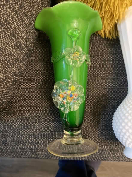 Photo of free Green glass vase (Liverpool 13) #1