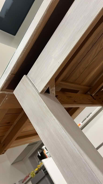 Photo of free Oak Dining table with glass top (Mill Hill, NW7) #4