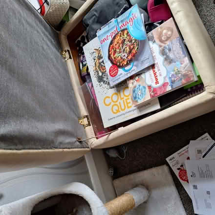 Photo of free Stool, pouffe, large, square with storage (Seaside BN22) #3