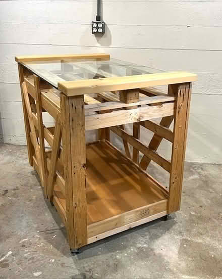 Photo of free Wood Pallet Table with storage (Wedgwood) #3