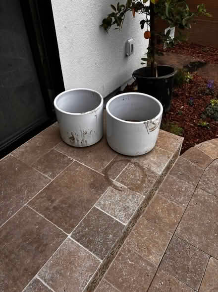 Photo of free Indoor pots white (Westmont and Harriet Ave) #1