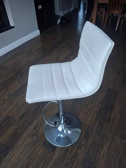 Photo of free 4 white faux leather bar stools (Dublin 13) #1