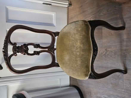 Photo of free Pair carved walnut side chairs (West Green N17) #3