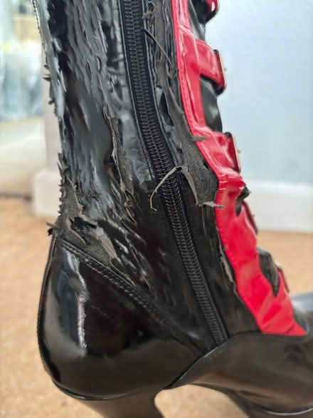 Photo of free Black and red patent boots (torn) (Kimmage/Crumlin) #4
