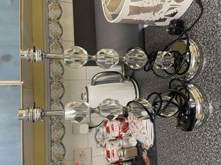 Photo of free 2 glass table lamp bases (Southdown) #1
