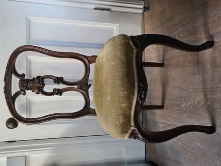 Photo of free Pair carved walnut side chairs (West Green N17) #1