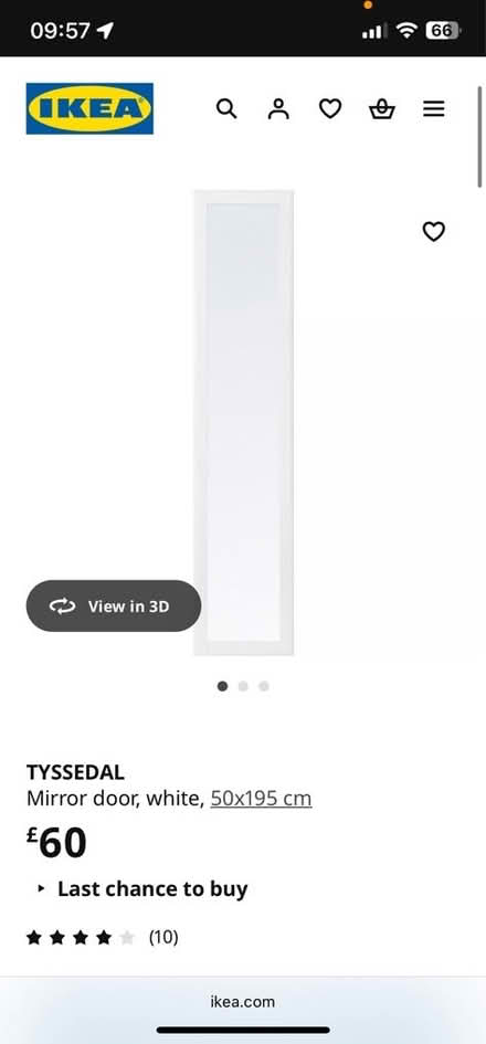 Photo of free White IKEA wardrobe (Twyford RG10) #1