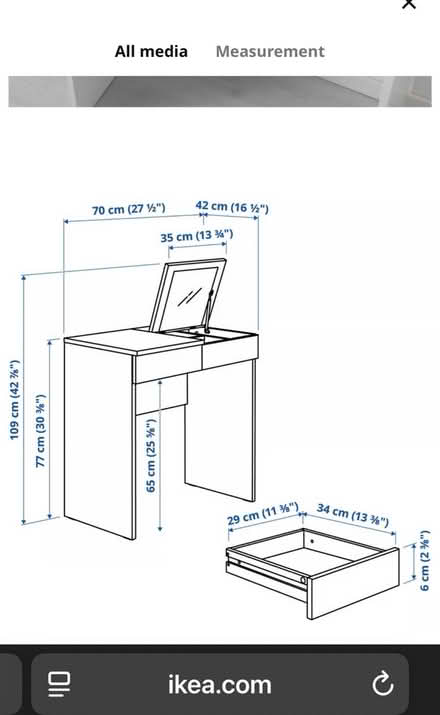 Photo of free IKEA dressing table/desk (WGC) #3